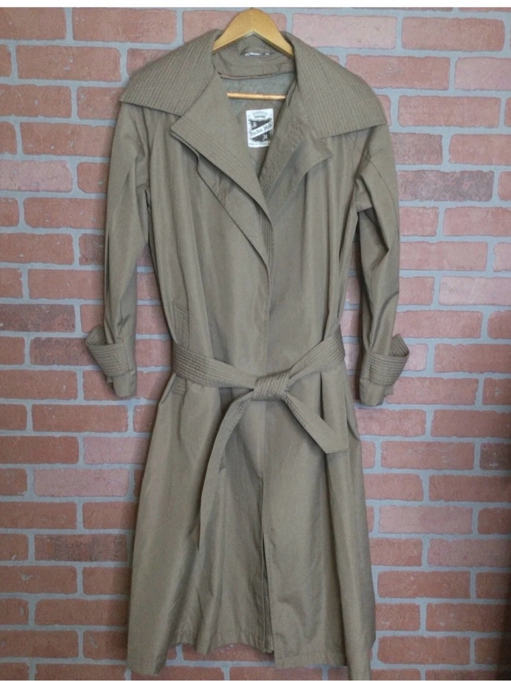 Classic Khaki Trench Coat with Belt